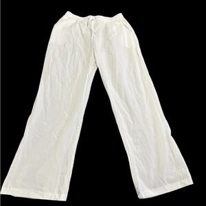 White Wide-Leg Pants - NEW